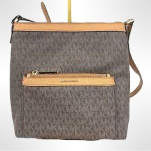 Michael Kors Black and Tan Crossbody Bag